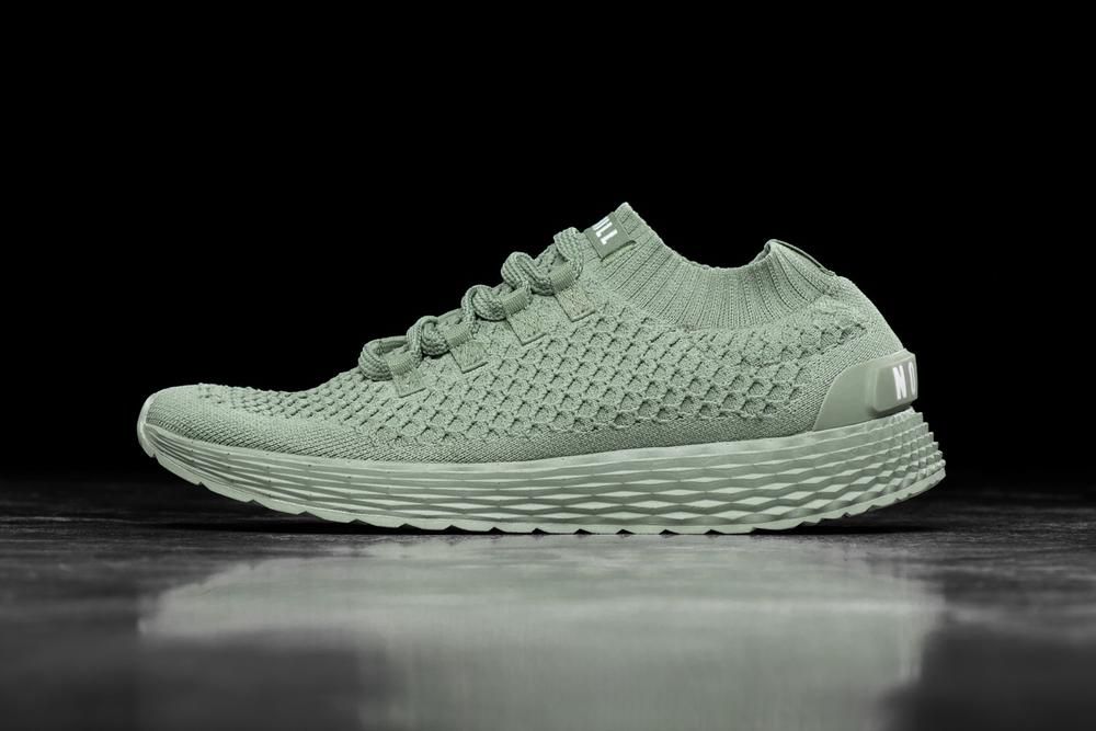 NOBULL Men's Seafoam Reflective Knit Running Shoes - Green - Ireland (2531TDMBY)